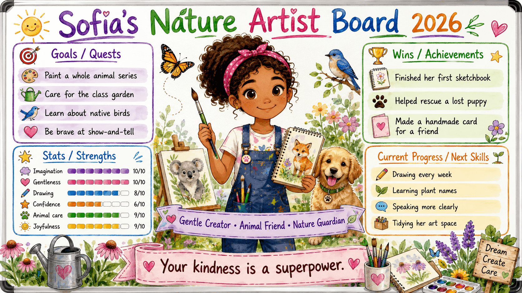Sofia nature artist confidence board wallpaper