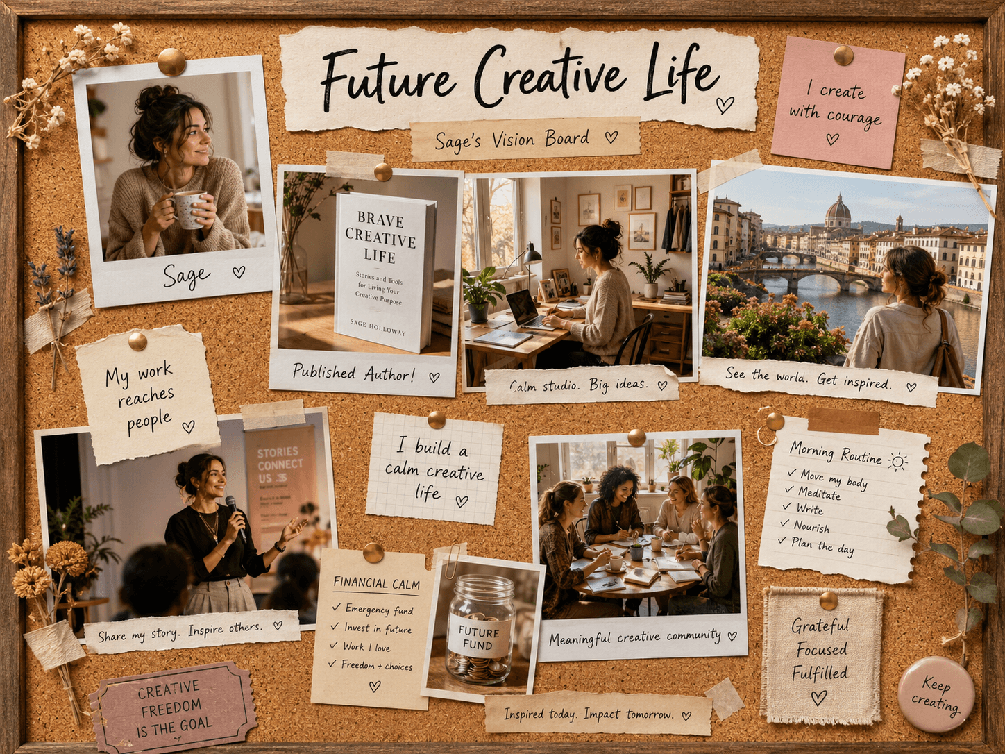 Creative life personal vision board